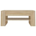 Miniatyrbillede 4 af 8: Sofabord 102x55x45 cm konstrueret træ sonoma-eg - Sofabord - Sofaborde - Home & Living
