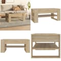 Miniatyrbillede 1 af 8: Sofabord 102x55x45 cm konstrueret træ sonoma-eg - Sofabord - Sofaborde - Home & Living