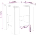 Miniatyrbillede 7 af 7: Sofabord 40x40x42 cm konstrueret træ hvid - Sofabord - Sofaborde - Home & Living