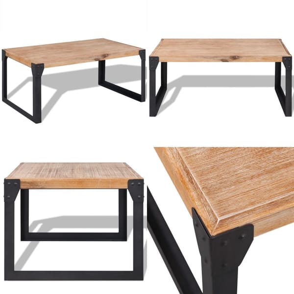 Soffbord massivt akaciaträ 100x60x45 cm - Soffbord - Sidobord - Home & Living