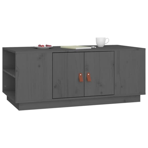 Sofabord 100x50x41 cm massivt fyrretræ grå - Sofabord - Sofaborde - Home & Living