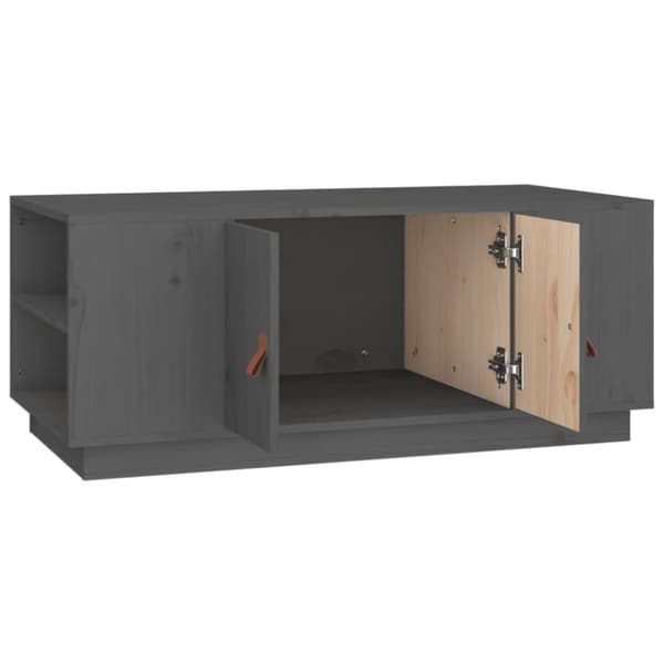 Sofabord 100x50x41 cm massivt fyrretræ grå - Sofabord - Sofaborde - Home & Living