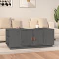 Miniatyrbillede 2 af 11: Sofabord 100x50x41 cm massivt fyrretræ grå - Sofabord - Sofaborde - Home & Living