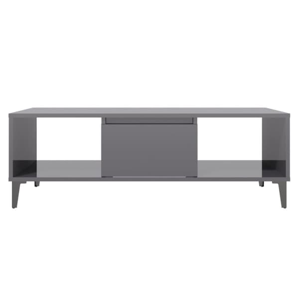 Sofabord 103,5x60x35 cm spånplade grå højglans - Sofabord - Sofaborde - Home & Living