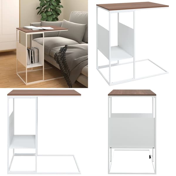 Sidebord 55x36x59,5 cm konstrueret træ hvid - Sidebord - Sideborde - Home & Living