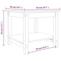 Miniatyrbillede 8 af 8: Sofabord 50x50x45 cm massivt fyrretræ sort - Sofabord - Sofaborde - Home & Living