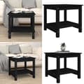 Miniatyrbillede 1 af 8: Sofabord 50x50x45 cm massivt fyrretræ sort - Sofabord - Sofaborde - Home & Living