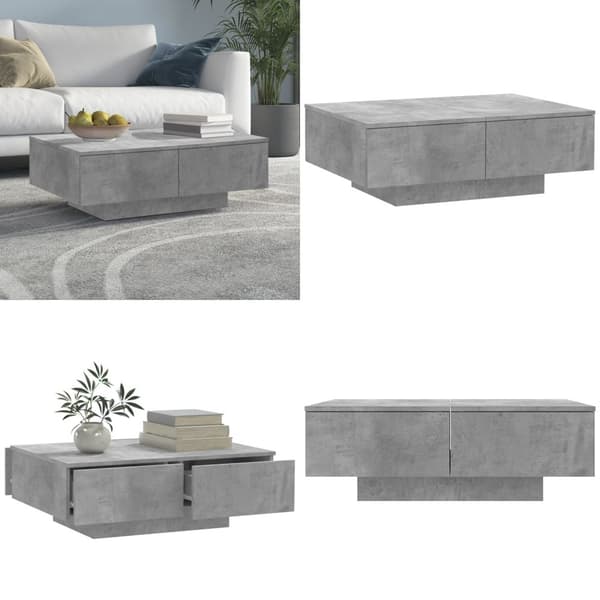 Soffbord betongrå 90x60x31 cm spånskiva - Soffbord - Accentbord - Home & Living