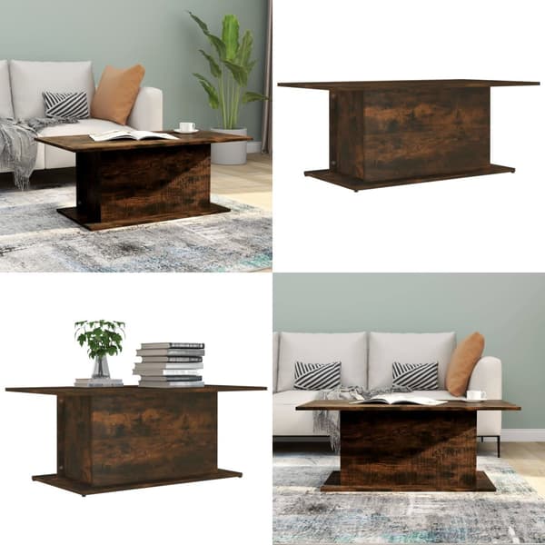 Sofabord 102x55,5x40 cm spånplade røget egetræsfarve - Sofabord - Sofaborde - Home & Living