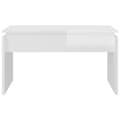 Miniatyrbillede 6 af 8: Sofabord 68x50x38 cm spånplade hvid højglans - Sofabord - Sofaborde - Home & Living