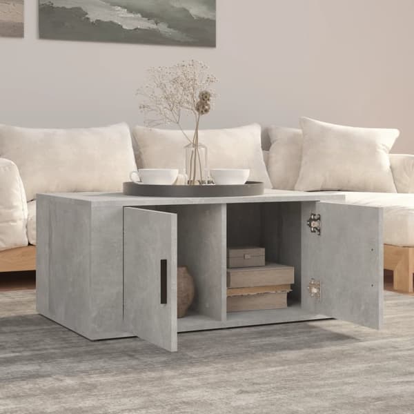 Sofabord 80x50x36 cm konstrueret træ betongrå - Sofabord - Sofaborde - Home & Living