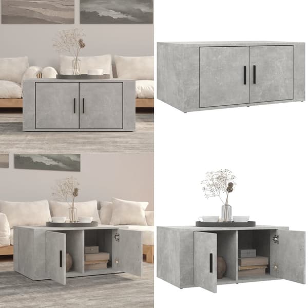 Sofabord 80x50x36 cm konstrueret træ betongrå - Sofabord - Sofaborde - Home & Living