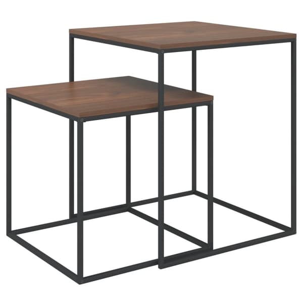 Satsbord 2 st konstruerat trä och metall - Soffbord - Vardagsrumsbord - Home & Living