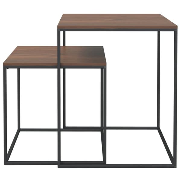 Satsbord 2 st konstruerat trä och metall - Soffbord - Vardagsrumsbord - Home & Living