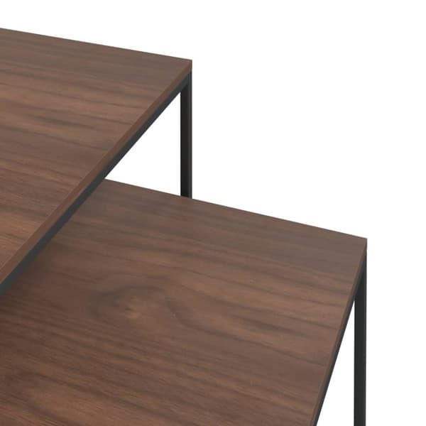 Satsbord 2 st konstruerat trä och metall - Soffbord - Vardagsrumsbord - Home & Living
