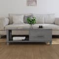 Miniatyrbillede 4 af 10: Sofabord HAMAR 100x55x35 cm massivt fyrretræ mørkegrå - Sofabord - Sofaborde - Home & Living