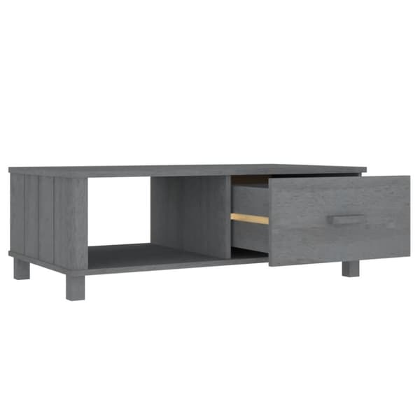 Sofabord HAMAR 100x55x35 cm massivt fyrretræ mørkegrå - Sofabord - Sofaborde - Home & Living
