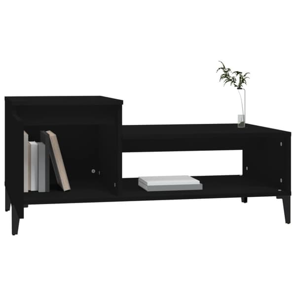 Soffbord svart 100x50x45 cm konstruerat trä - Soffbord - Små Soffbord - Home & Living