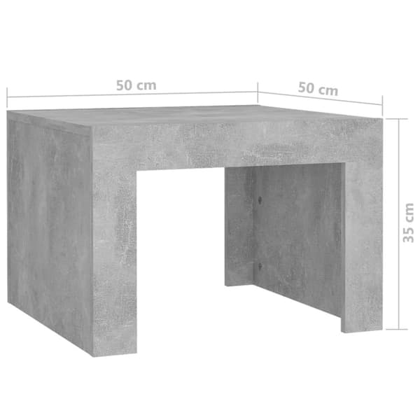 Soffbord betonggrå 50x50x35 cm konstruerat trä - Soffbord - Soff Bord - Home & Living