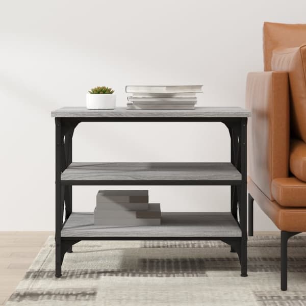 Sidebord 55x38x45 cm konstrueret træ grå sonoma-eg - Sidebord - Sideborde - Home & Living