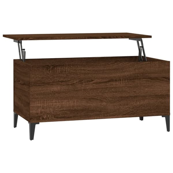 Soffbord brun ek 90x44,5x45 cm konstruerat trä - Soffbord - Små Soffbord - Home & Living