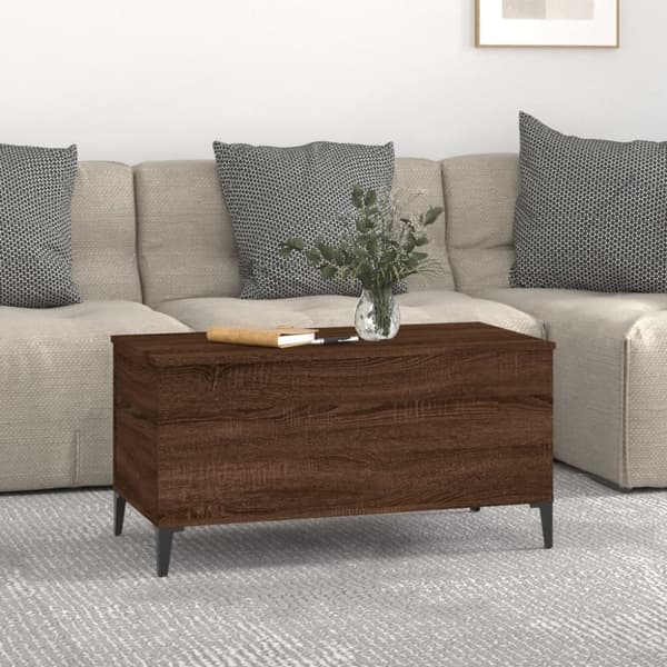 Soffbord brun ek 90x44,5x45 cm konstruerat trä - Soffbord - Små Soffbord - Home & Living