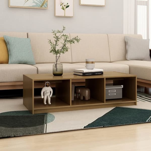 Soffbord honungbrun 110x50x34 cm massiv furu - Soffbord - Soff Bord - Home & Living