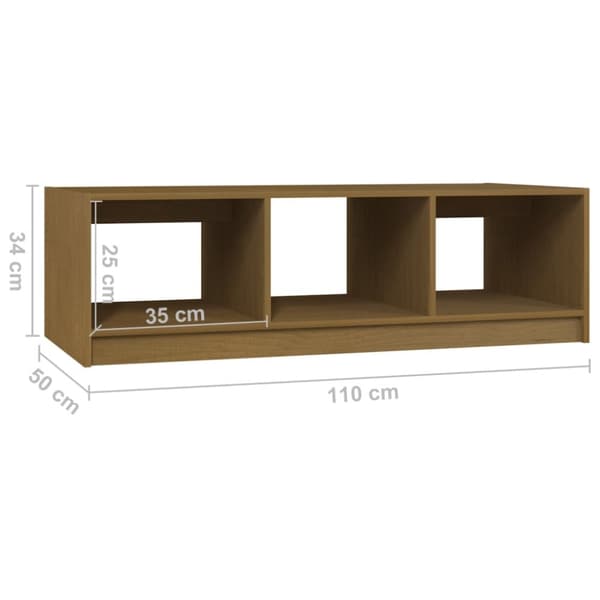 Soffbord honungbrun 110x50x34 cm massiv furu - Soffbord - Soff Bord - Home & Living