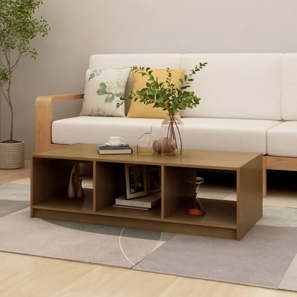 Soffbord honungbrun 110x50x34 cm massiv furu - Soffbord - Soff Bord - Home & Living