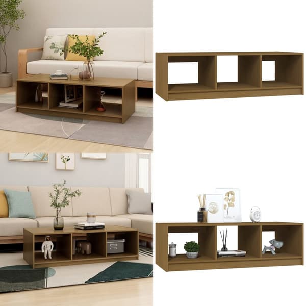 Soffbord honungbrun 110x50x34 cm massiv furu - Soffbord - Soff Bord - Home & Living