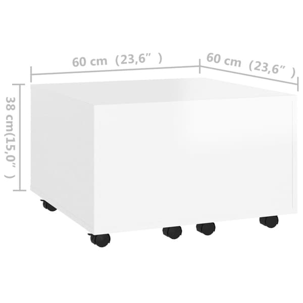 Soffbord vit 60x60x38 cm spånskiva - Soffbord - Accentbord - Home & Living