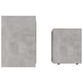 Miniatyrbild 6 av 7: Soffbord set betonggrå 48x30x45 cm konstruerat trä - Satsbord - Sats Bord - Home & Living