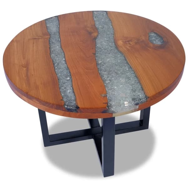 Sofabord i teaktræ og plastik 60 cm - Sofabord - Sofaborde - Home & Living