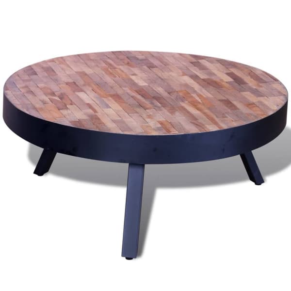 Sofabord genbrugsteaktræ rundt - Sofabord - Sofaborde - Home & Living