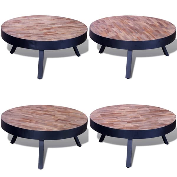 Sofabord genbrugsteaktræ rundt - Sofabord - Sofaborde - Home & Living