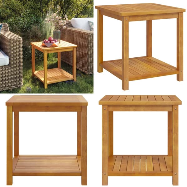 Sidebord 45 x 45 x 45 cm massivt akacietræ - Sidebord - Sideborde - Home & Living