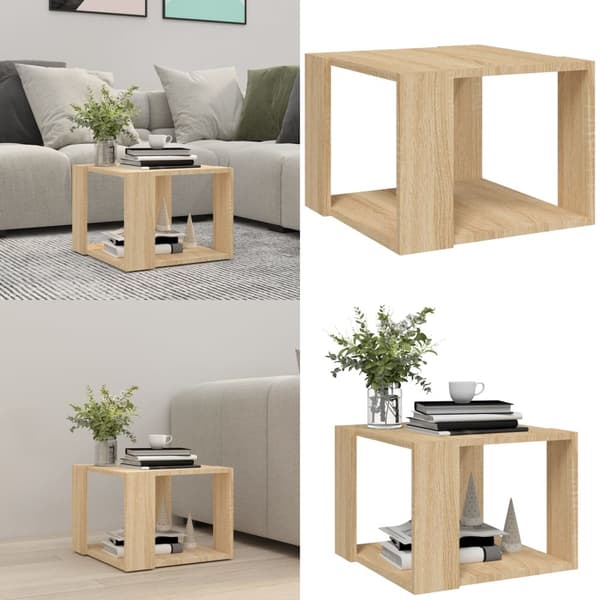 Soffbord sonoma-ek 40x40x30 cm konstruerat trä - Soffbord - Soff Bord - Home & Living