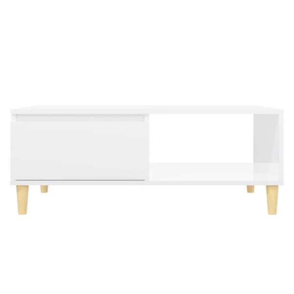 Soffbord vit högglans 90x60x35 cm spånskiva - Soffbord - Bord - Home & Living