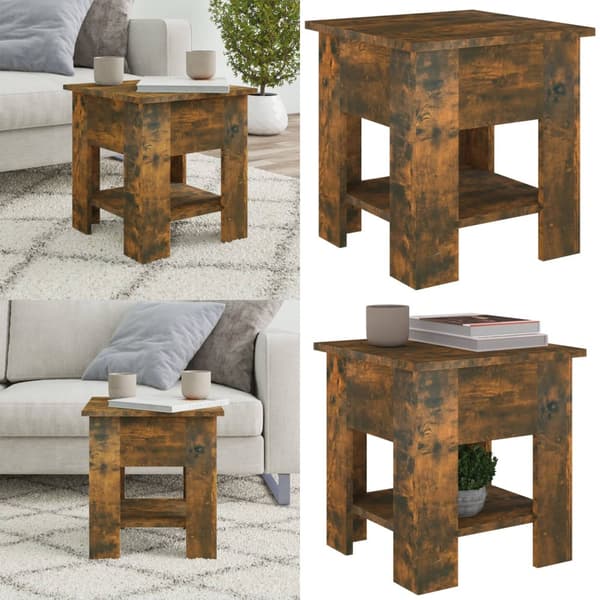 Soffbord sonoma-ek 40x40x42 cm konstruerat trä - Soffbord - Bord - Home & Living