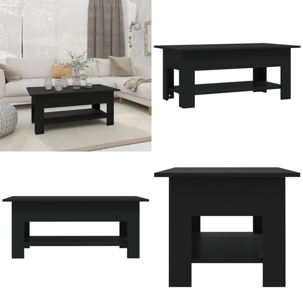 Sofabord 102x55x42 cm spånplade sort - Sofabord - Sofaborde - Home & Living