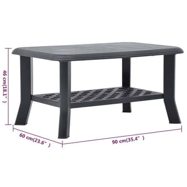 Sohvapöytä antrasiitti 90x60x46 cm muovi - Sohvapöytä - Sohvapöydät - Home & Living