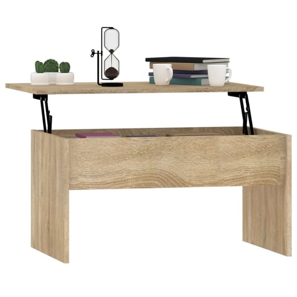 Soffbord sonoma-ek 80x50,5x41,5 cm konstruerat trä - Soffbord - Bord - Home & Living