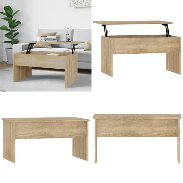 Soffbord sonoma-ek 80x50,5x41,5 cm konstruerat trä - Soffbord - Bord - Home & Living