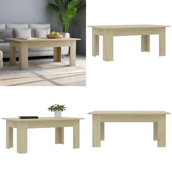 Sofabord 100x60x42 cm konstrueret træ sonoma-eg - Sofabord - Sofaborde - Home & Living