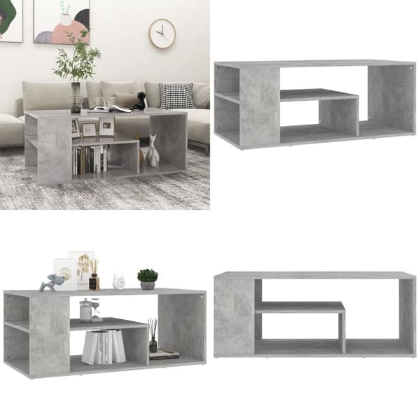 Sofabord 100x50x40 cm spånplade betongrå - Sofabord - Sofaborde - Home & Living