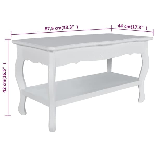 Soffbord med hylla MDF vit - Soffbord - Soffbord - Home & Living