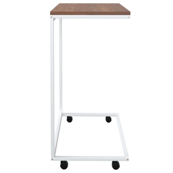 Sidebord med hjul 55x35x70 cm konstrueret træ hvid - Sidebord - Sideborde - Home & Living