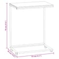 Miniatyrbillede 7 af 7: Sidebord med hjul 55x35x70 cm konstrueret træ hvid - Sidebord - Sideborde - Home & Living