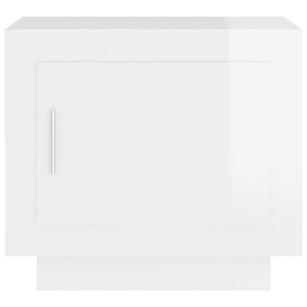 Sofabord 51x50x45 cm konstrueret træ hvid højglans - Sofabord - Sofaborde - Home & Living