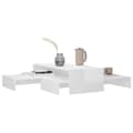 Miniatyrbild 8 av 10: Satsbord vit högglans 100x100x26,5 cm - Satsbord - Soffbord - Home & Living